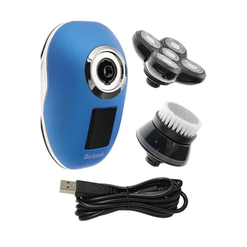Barbasol Rechargeable LCD Head Shaver Set rasoio
