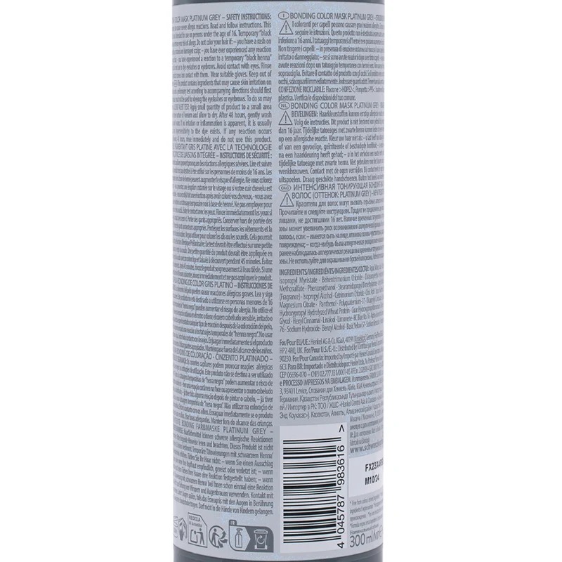 Schwarzkopf Professional Chroma ID Color Mask 9-12 Platinum Grey 300ml - maschera colorata semipermanente