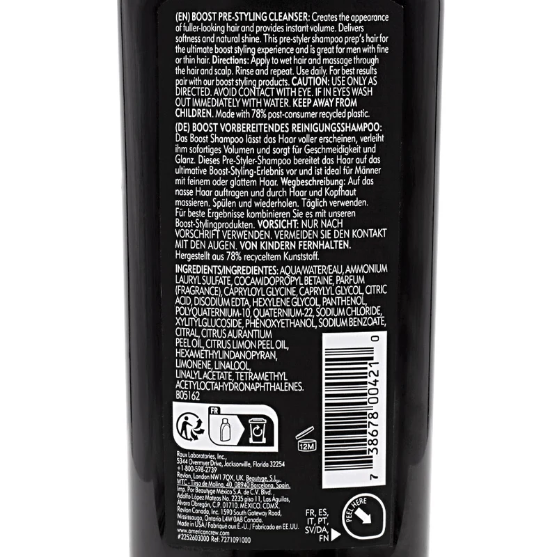 American Crew Boost Pre- Styling Cleanser 250ml - shampoo volumizzante densificante