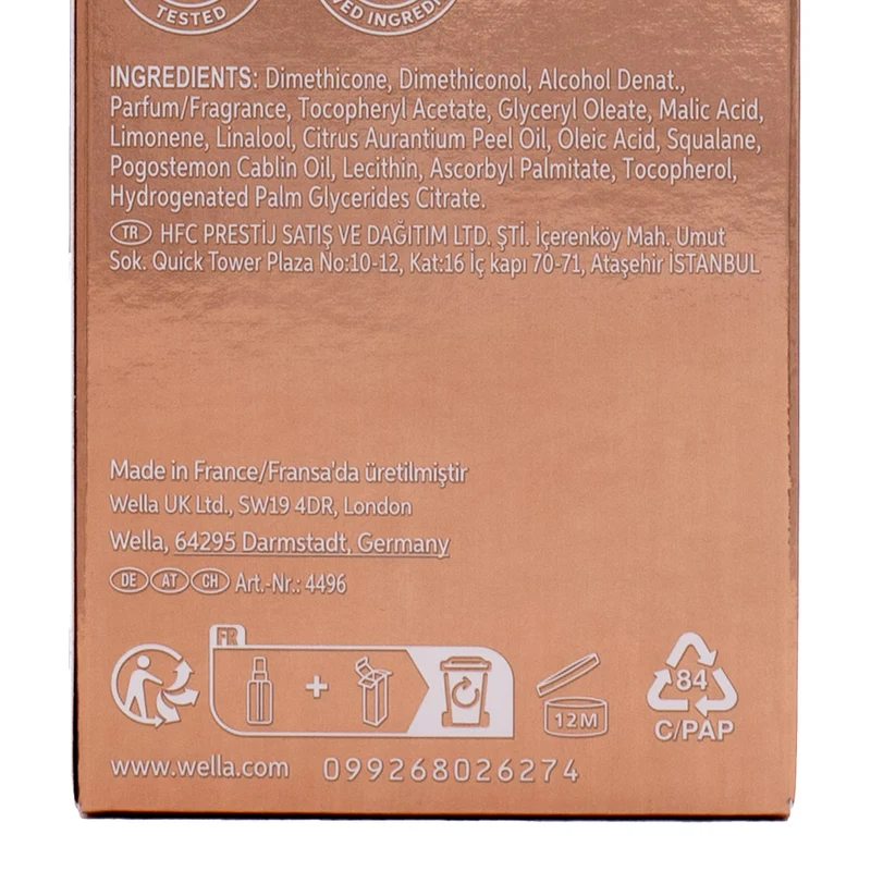 Wella Ultimate Smooth Oil Serum 100ml - serum anticrespo