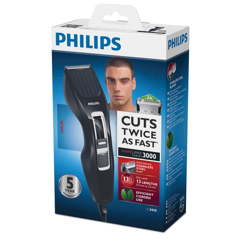Philips HAIRCLIPPER Series 3000 Regolacapelli con lame in acciaio inossidabile