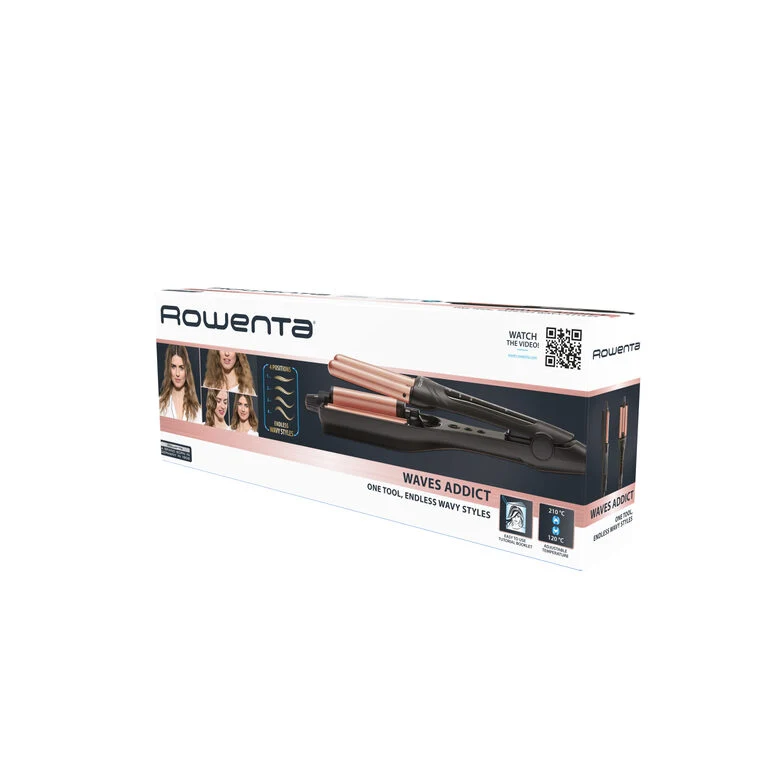 Rowenta Waves Addict CF4710 , Arricciacapelli, un'Infinità di Acconciature Ondulate, 4 Posizioni