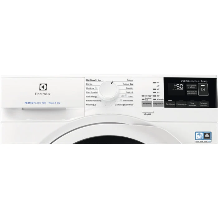 Electrolux EW7W484W lavasciuga Libera installazione Caricamento frontale Bianco E