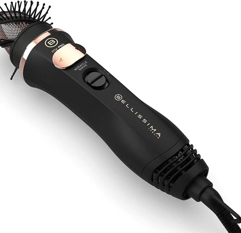 Bellissima My Pro Miracle Wave GH19 1100 Spazzola ad aria calda Caldo Nero, Rosa 1100 W 1,8 m