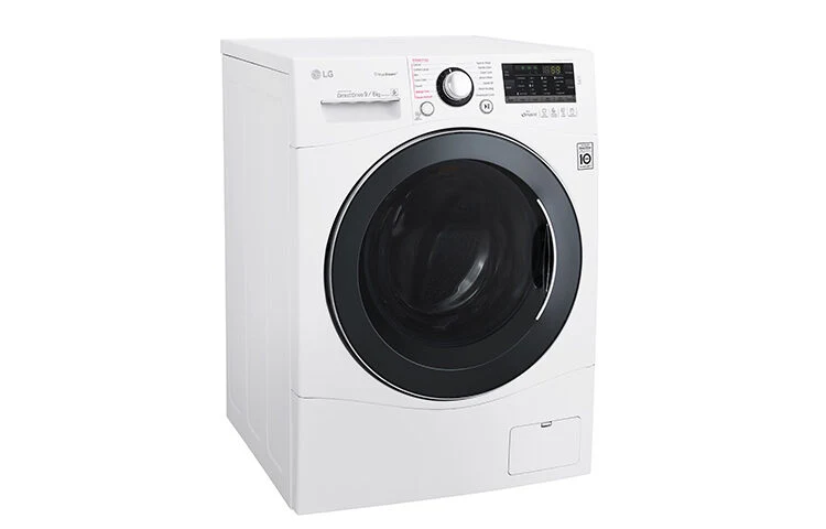 LG FH4A8FDH2N lavasciuga Libera installazione Caricamento frontale Nero, Bianco