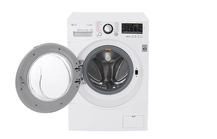 LG FH4A8FDH2N lavasciuga Libera installazione Caricamento frontale Nero, Bianco