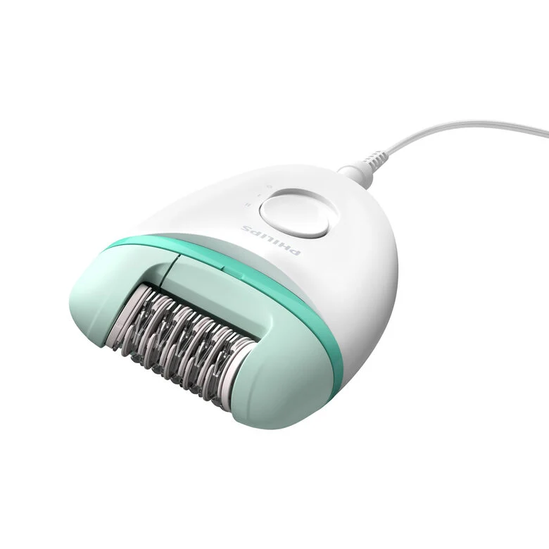 Philips Satinelle Essential Epilatore compatto, per gambe, con filo + 2 accessori