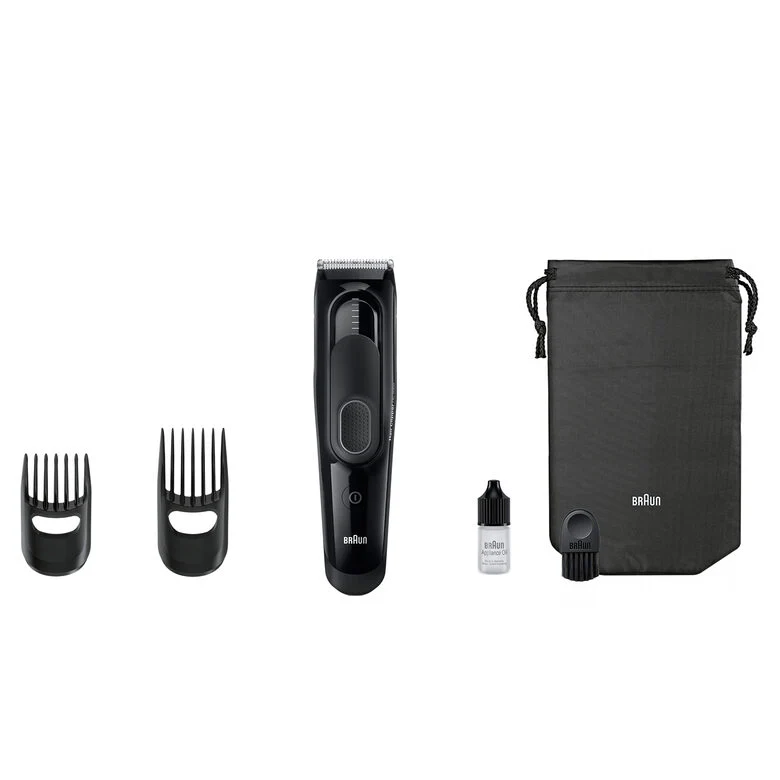 Braun HC5050 Tagliacapelli, Regolabarba Uomo e Rasoio Elettrico Barba Con 17 Impostazioni Di Lunghezza Precise E Lame Affilate Di Lunga Durata.