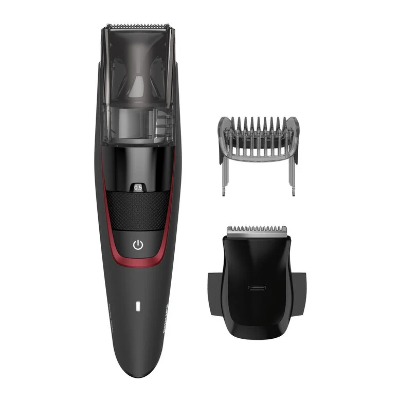 Philips BEARDTRIMMER Series 7000 Regolabarba con sistema aspirante, regolazioni da 0,5 mm