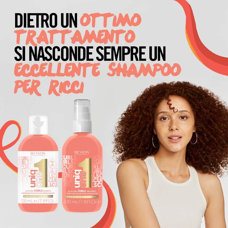 Revlon Uniq One Curls Shampoo 230ml - shampoo capelli ricci e mossi