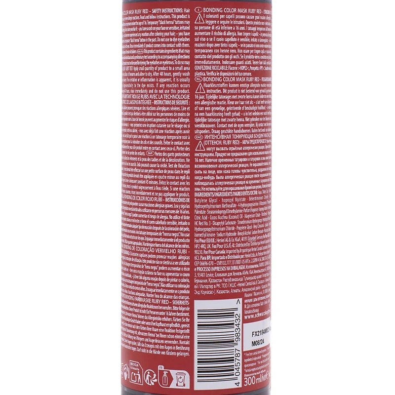 Schwarzkopf Chroma ID Color Mask 6-88 Ruby Red 300ml - maschera colorata semipermanente