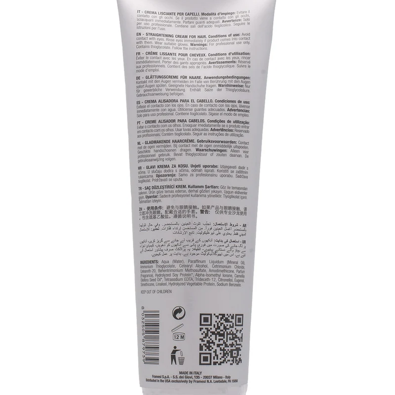 Framesi Straightening System Mild 280ml - crema lisciante capelli trattati