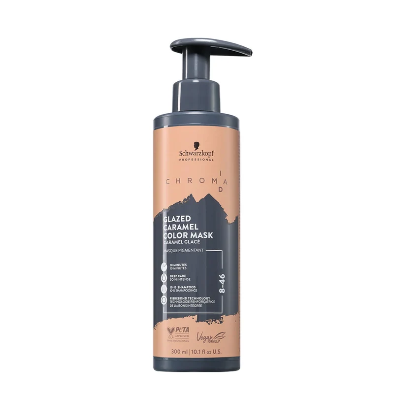 Schwarzkopf Chroma ID Color Mask 8-46 Glazed Caramel 300ml - maschera colorata semipermanente