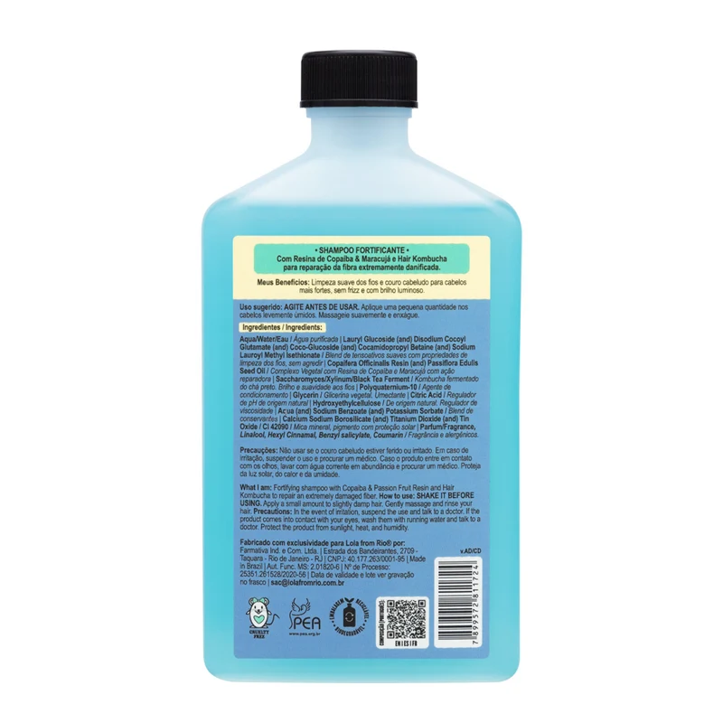 Lola From Rio Danos Vorazes Shampoo Fortificante 250ml - shampoo fortificante