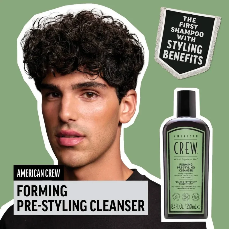 American Crew Forming Pre-Styling Cleaser 250ml - shampoo pre-styling per ricci