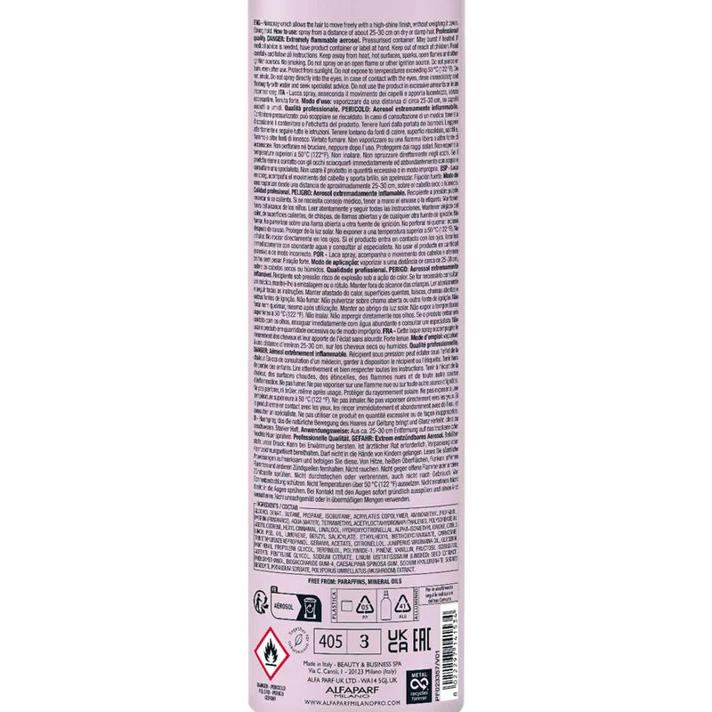 Alfaparf Milano Semi Di Lino Style&Care Original Hairspray 300ml - lacca illuminante tenuta forte