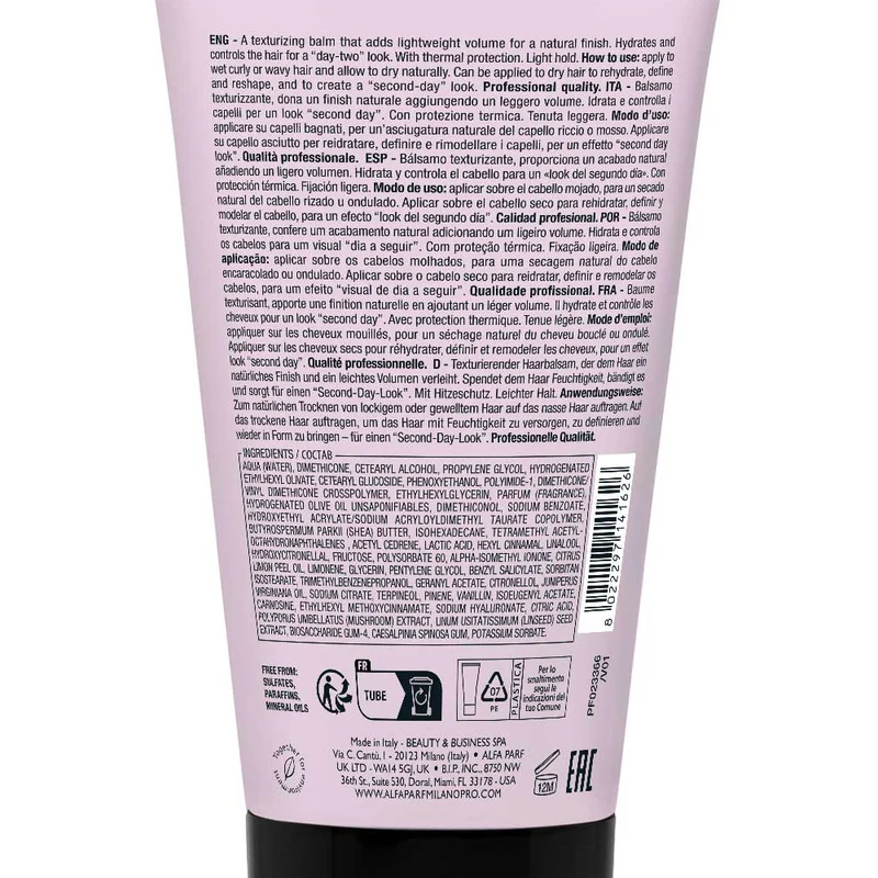 Alfaparf Milano Semi Di Lino Style&Care Texturizing Balm 150ml - balsamo texturizzante tenuta leggera