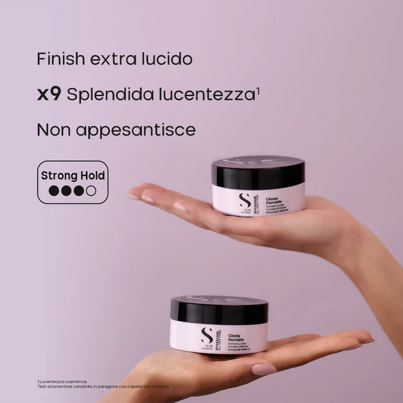 Alfaparf Milano Semi Di Lino Style&Care Glossy Pomade 90ml - cera tenuta forte