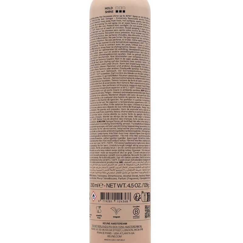 Keune Style Shine Therapy Luminosity Finishing Spray 200ml - spray lucidante