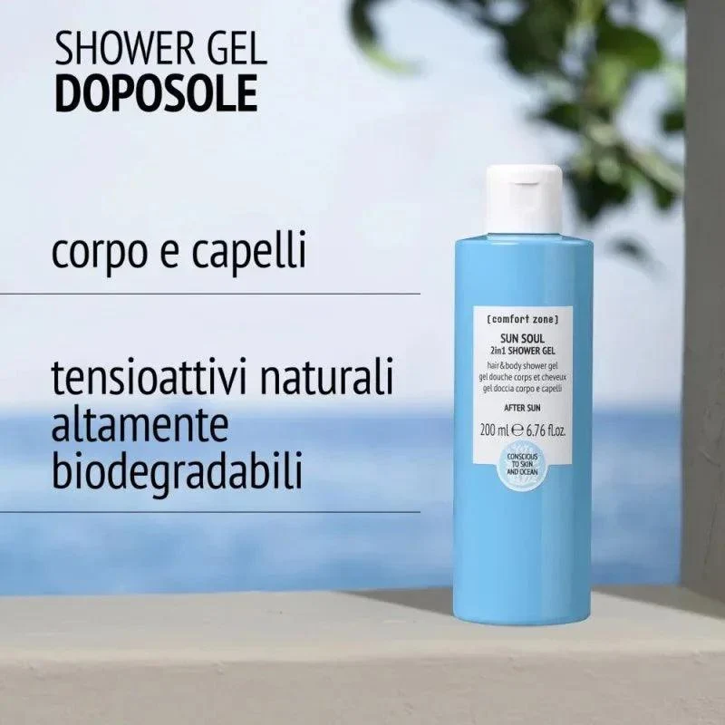 Comfort Zone Sun Soul 2 in 1 Shower Gel doccia corpo e capelli 200ml