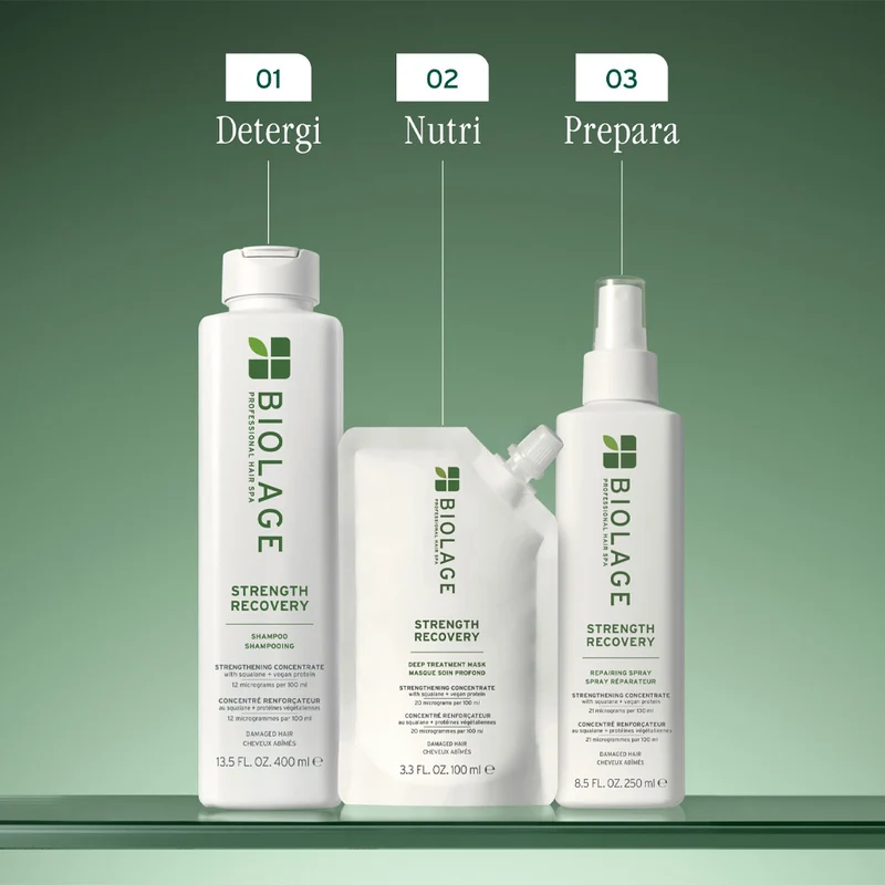 Biolage Professinal Hair Spa Strenght Recovery Deep Treatment Pack 100ml - trattamento capelli danneggiati