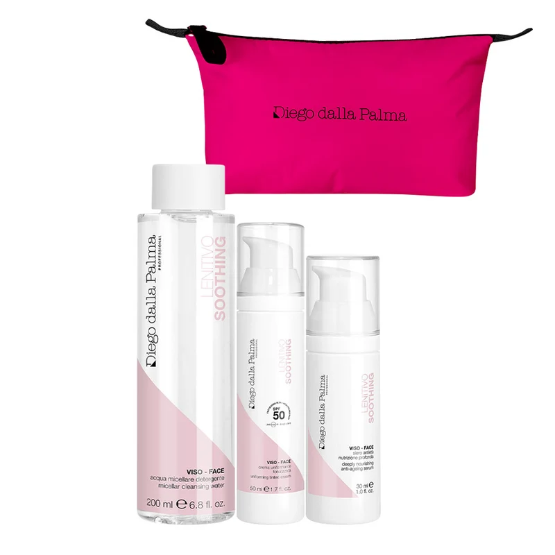 Diego dalla Palma Professional Soothing Micellar Water 200ml Tinted Cream 50ml Serum 30ml + Pochette OMAGGIO