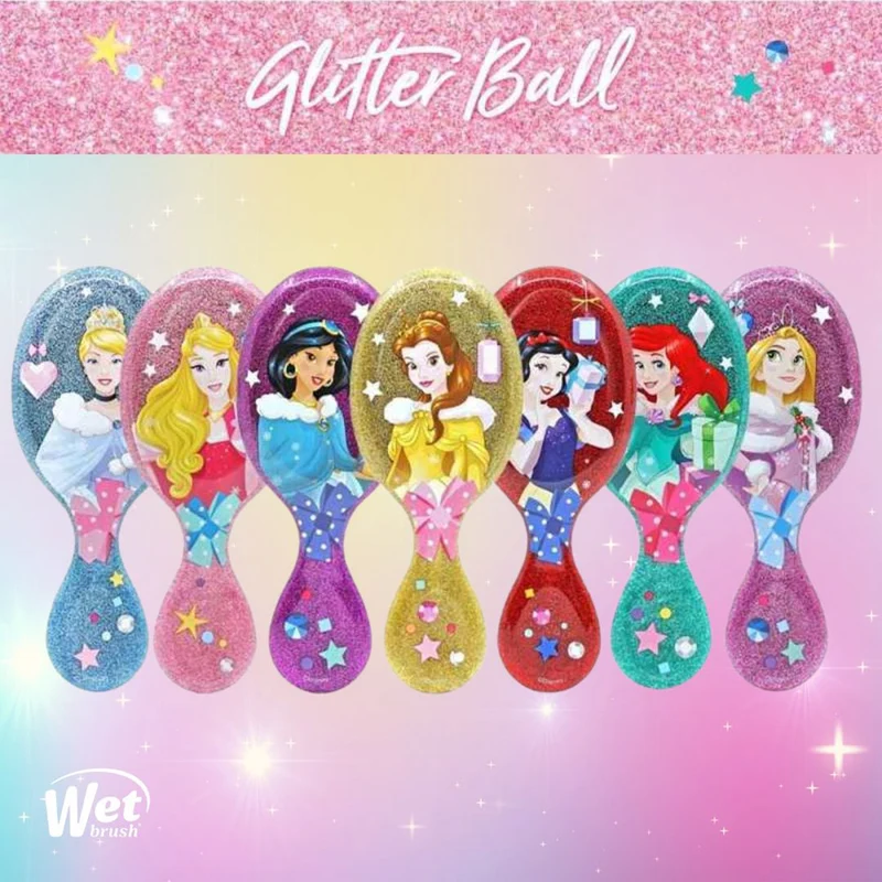 WetBrush Pro Mini Detangler Disney Glitter Ball Rapunzel - mini spazzola scioglinodi