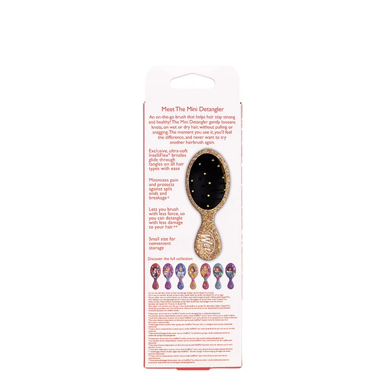 WetBrush Pro Mini Detangler Disney Glitter Ball Belle - mini spazzola scioglinodi