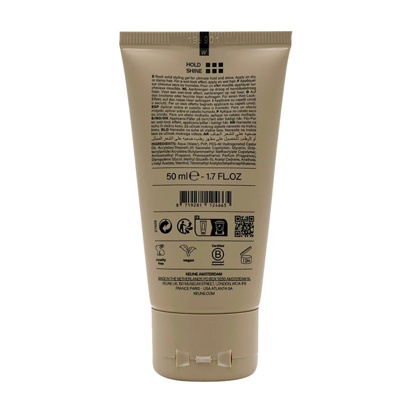Keune Style The Rock Strong High-Shine Gel 50ml - gel tenuta forte