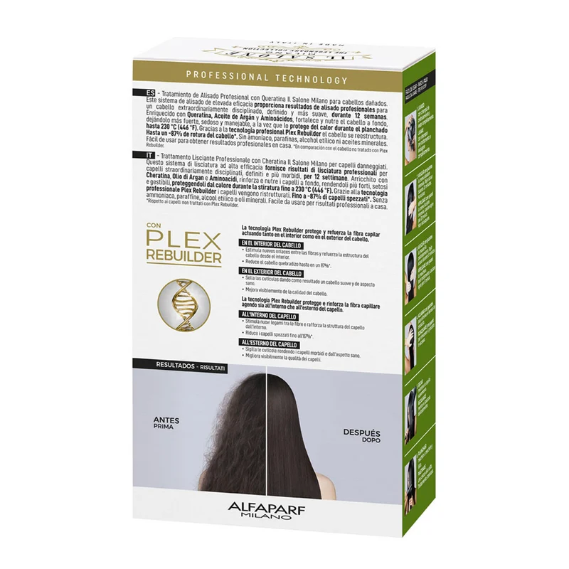 Alfaparf Milano Il Salone Straight Kit Argan & Cheratina - trattamento lisciante per capelli danneggiati