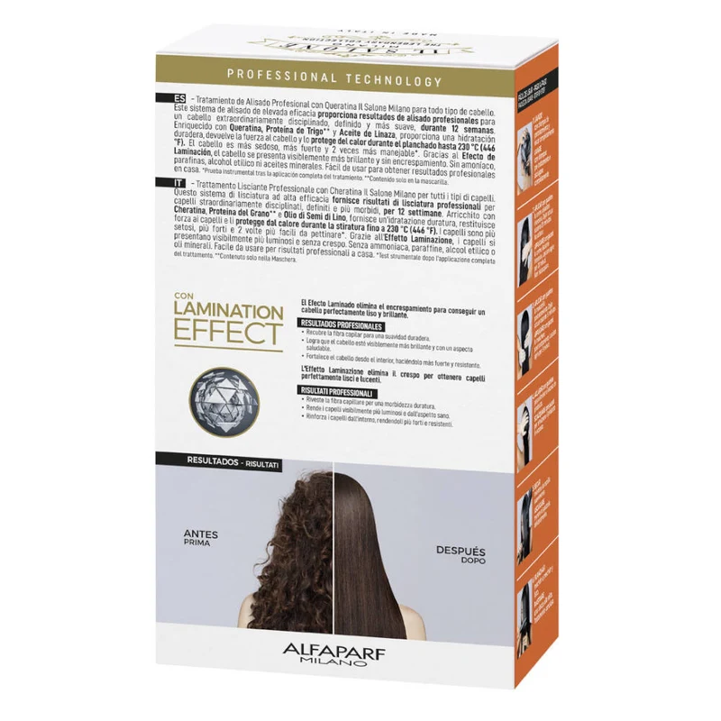 Alfaparf Milano Il Salone Straight Kit trattamento lisciante per tutti i tipi di capelli