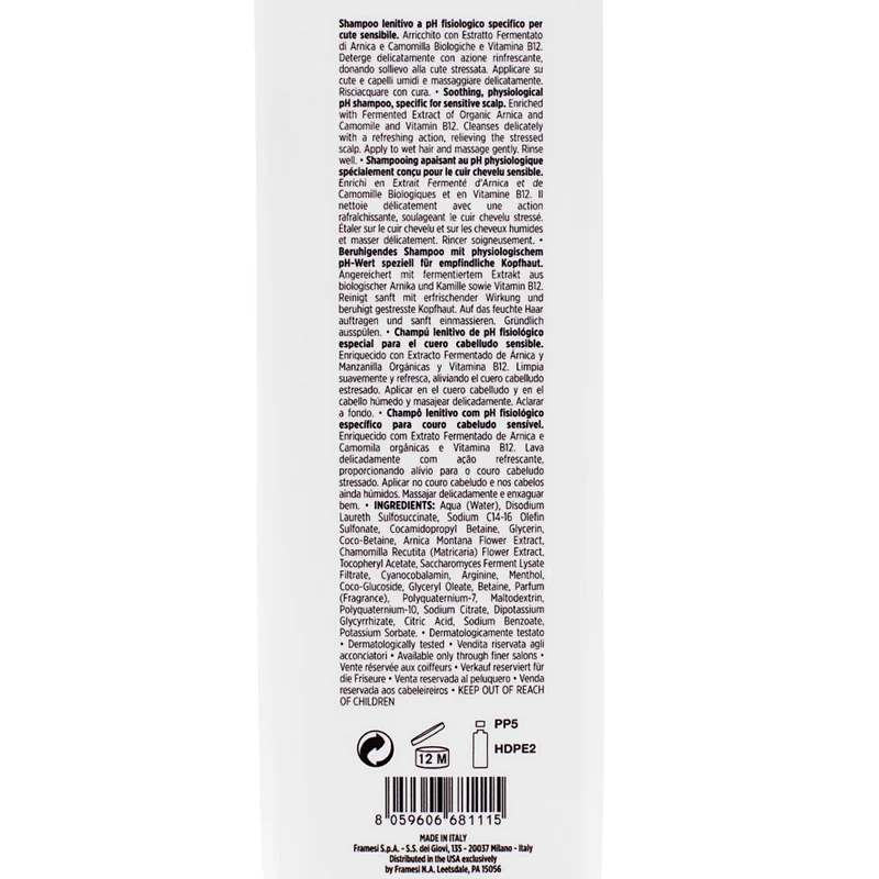 Framesi Morphosis Scalp Destress Shampoo 1000ml - shampoo lenitivo cute sensibile