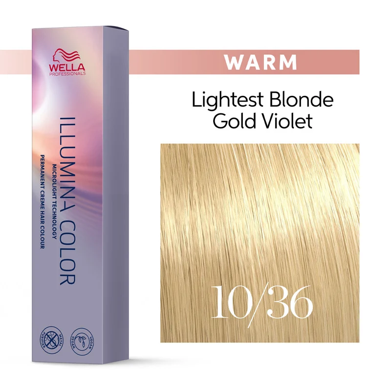 Wella Illumina Color 10/36 Biondo Platino Oro Violetto 60ml - colorazione permanente