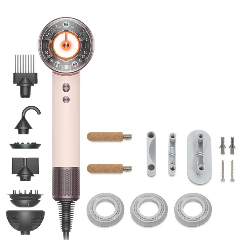Dyson Supersonic Nural Straight + Wavy Phon Rosa Cipria / Oro Rosa + Supporto Parete OMAGGIO