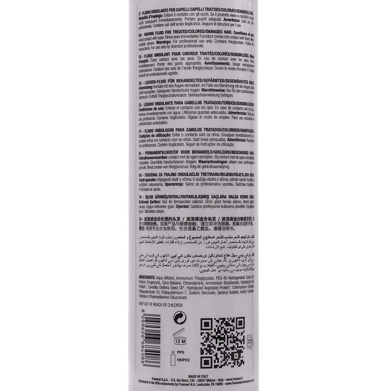Framesi Waving System 2 550ml - fluido ondulante capelli danneggiati e con meches