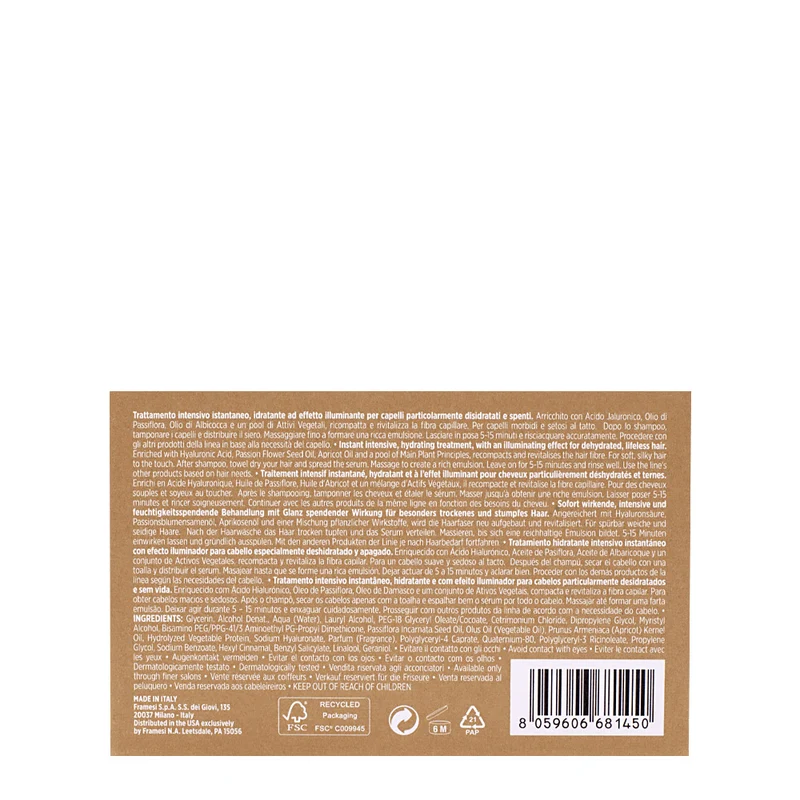 Framesi Morphosis Sublimis Oil Serum 15ml - trattamento intensivo idratante capelli disidratati