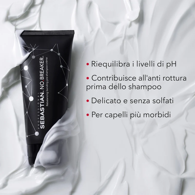 Sebastian No Breaker Rebalancing Bonding Pre-Shampoo Cream 200ml - pre shampoo capelli danneggiati