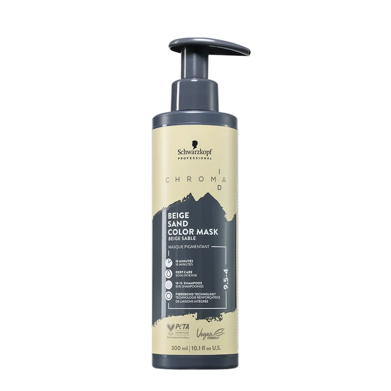 Schwarzkopf Chroma ID Color Mask 9.5-4 Beige Sand 300ml - maschera colorata semipermanente