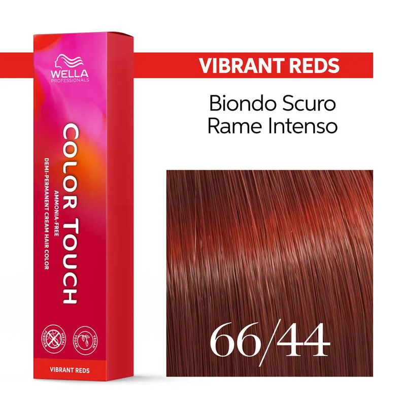 Wella Color Touch Vibrant Reds 66/44 Biondo Scuro Intenso Rame 60ml - colore semipermanente senza ammoniaca