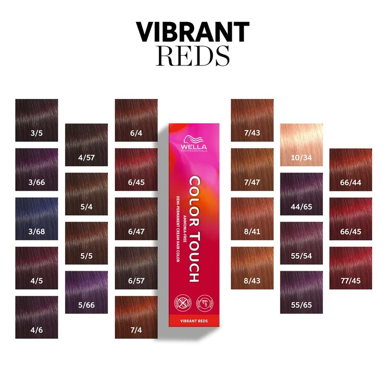 Wella Color Touch Vibrant Reds 5/4 Castano Chiaro Ramato 60ml - colore semipermanente senza ammoniaca