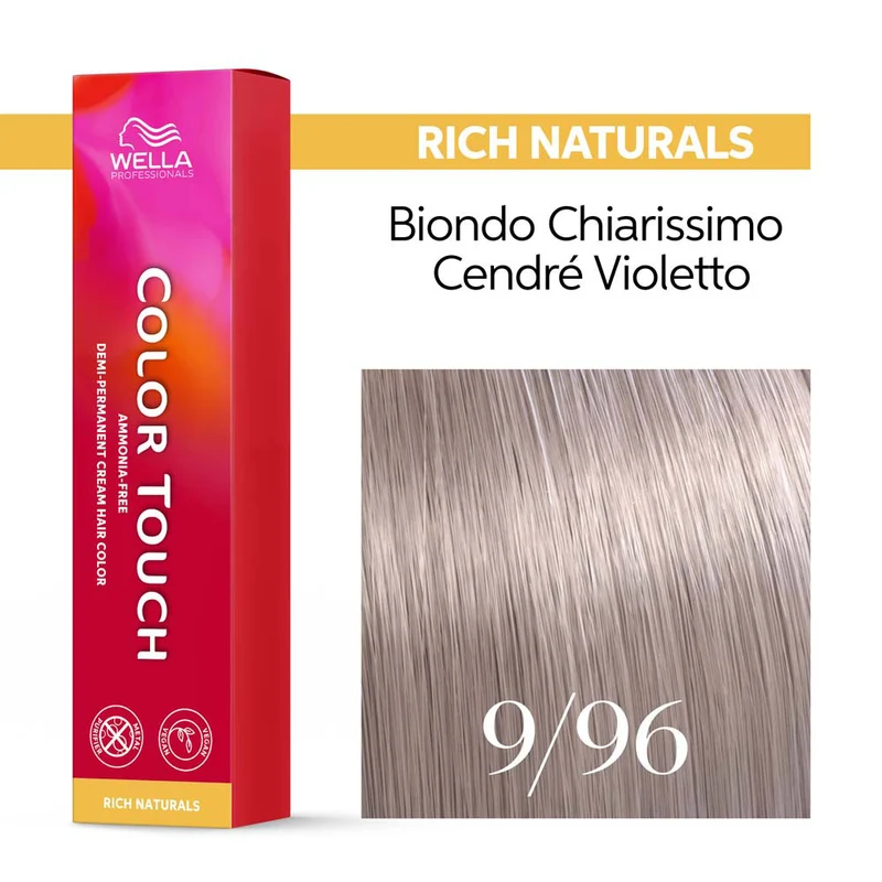 Wella Color Touch Rich Naturals 9/96 Biondo Chiarissimo Cendré Violetto 60ml - colore semipermanente senza ammoniaca