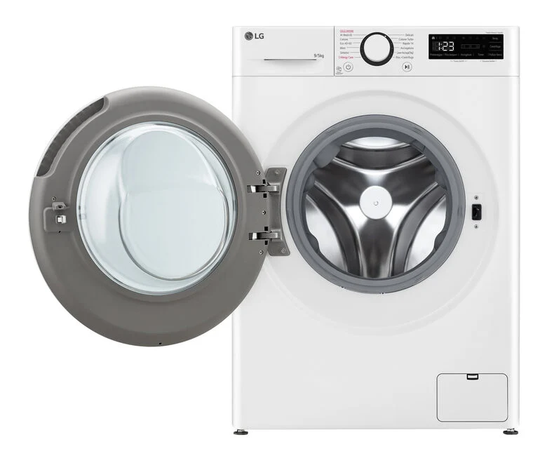 LG D2R5S09TSWW Serie R5 Lavasciuga Slim A Libera Installazione 9/5 Kg, 1200 Giri, AI Dd, AI Wash, TurboWash 360, Vapore, Allergy Care, Classe E, Bianco