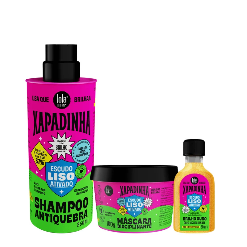 Lola From Rio Xapadinha Shampoo Antiquebra 250ml Mascara 100gr Oleo 50ml