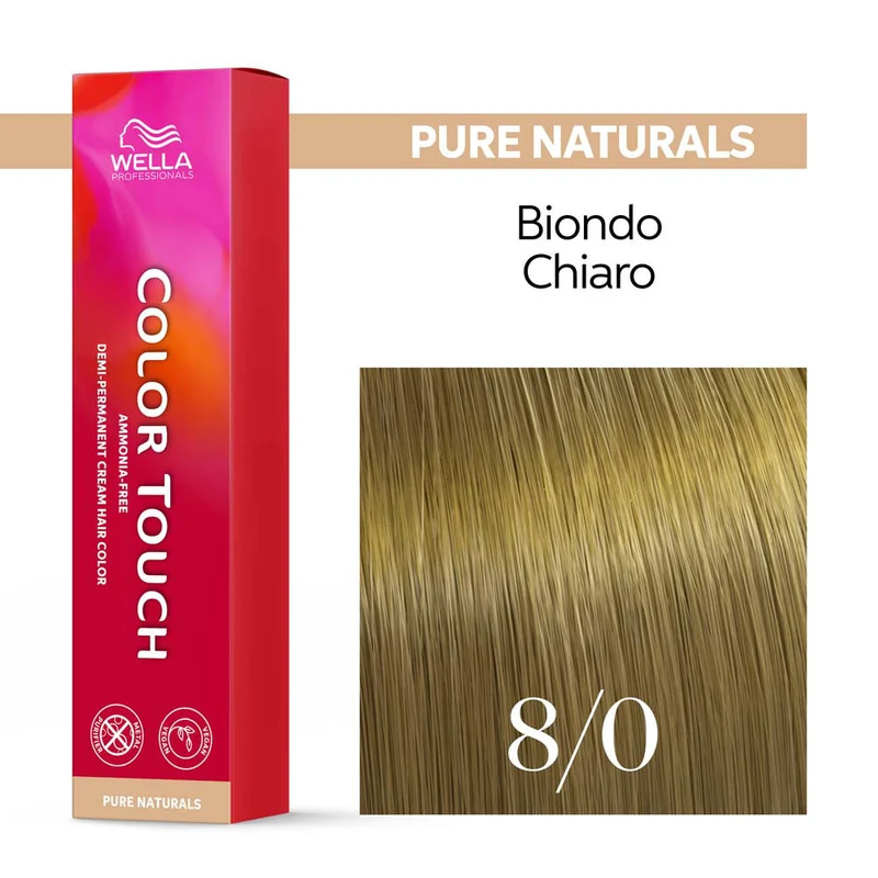 Wella Color Touch Pure Naturals 8/0 Biondo Chiaro 60ml - colore semipermanente senza ammoniaca