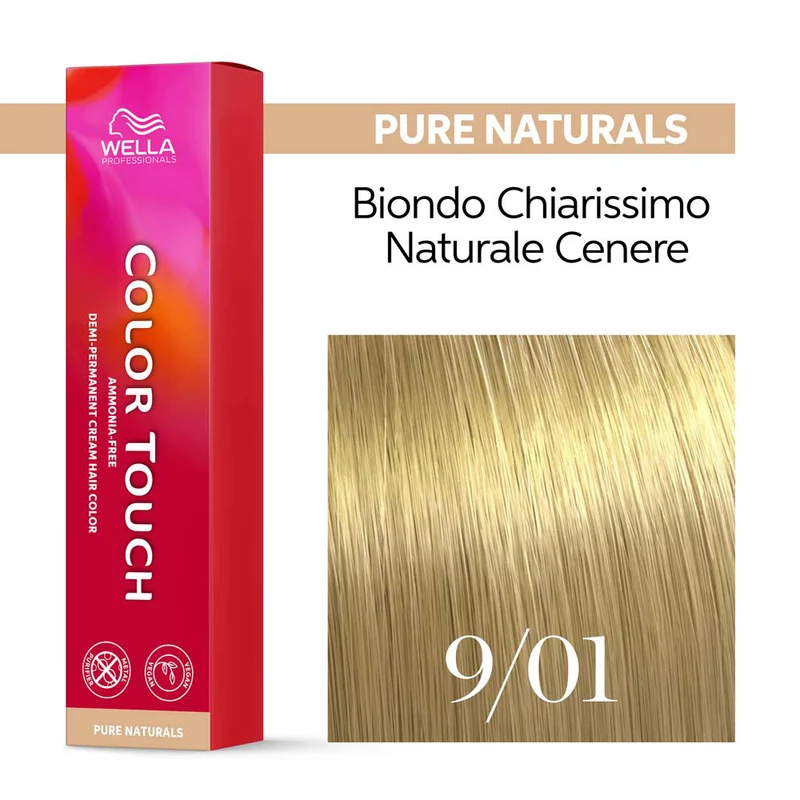 Wella Color Touch Pure Naturals 9/01 Biondo Chiarissimo 60ml - colore semipermanente senza ammoniaca