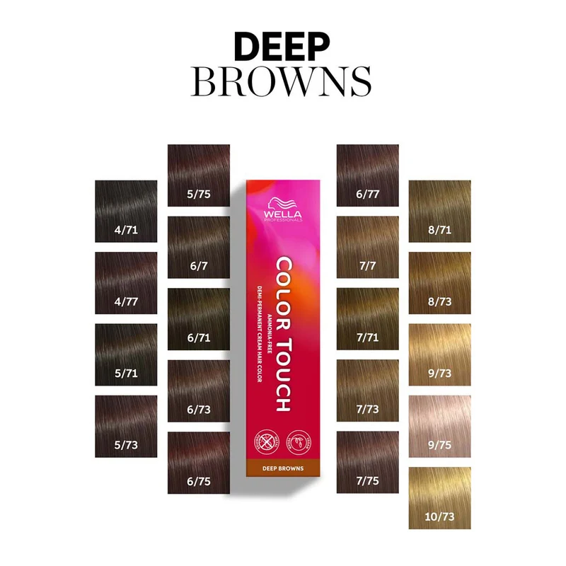Wella Color Touch Deep Browns 6/7 Biondo Scuro Sabbia 60ml - colore semipermanente senza ammoniaca