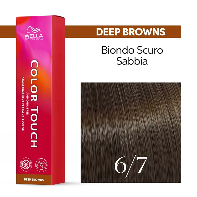 Wella Color Touch Deep Browns 6/7 Biondo Scuro Sabbia 60ml - colore semipermanente senza ammoniaca