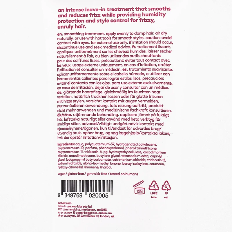 Evo Smooth Lockdown Smoothing Treatment 150ml - trattamento anticrespo