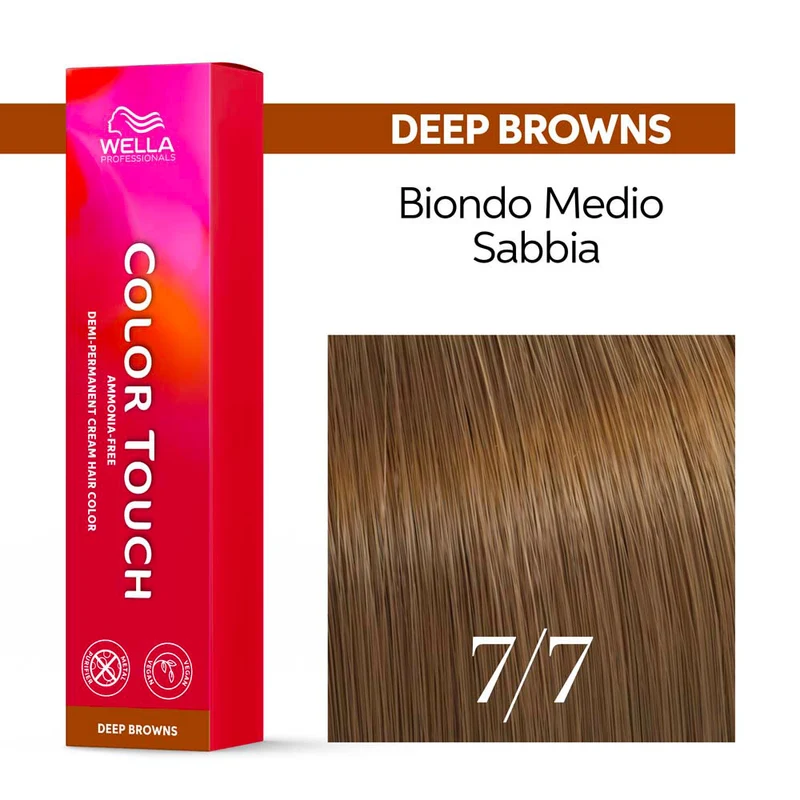 Wella Color Touch Deep Browns 7/7 Biondo Medio Sabbia 60ml - colore semipermanente senza ammoniaca