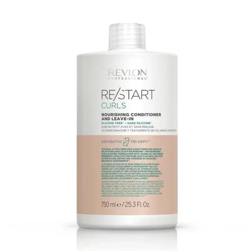 Revlon Restart Curls Nourishing Conditioner And Leave In Balsamo Capelli Ricci